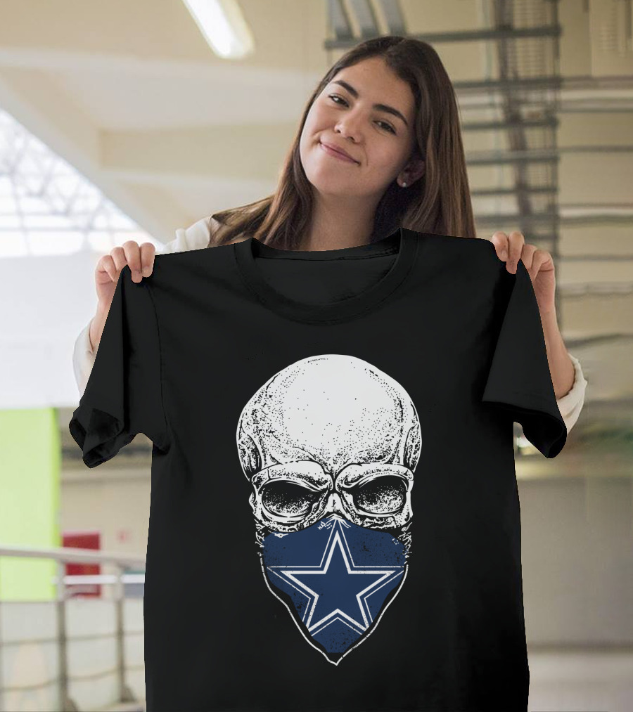 Dallas Cowboys Skull Face Bandana Star T-Shirt