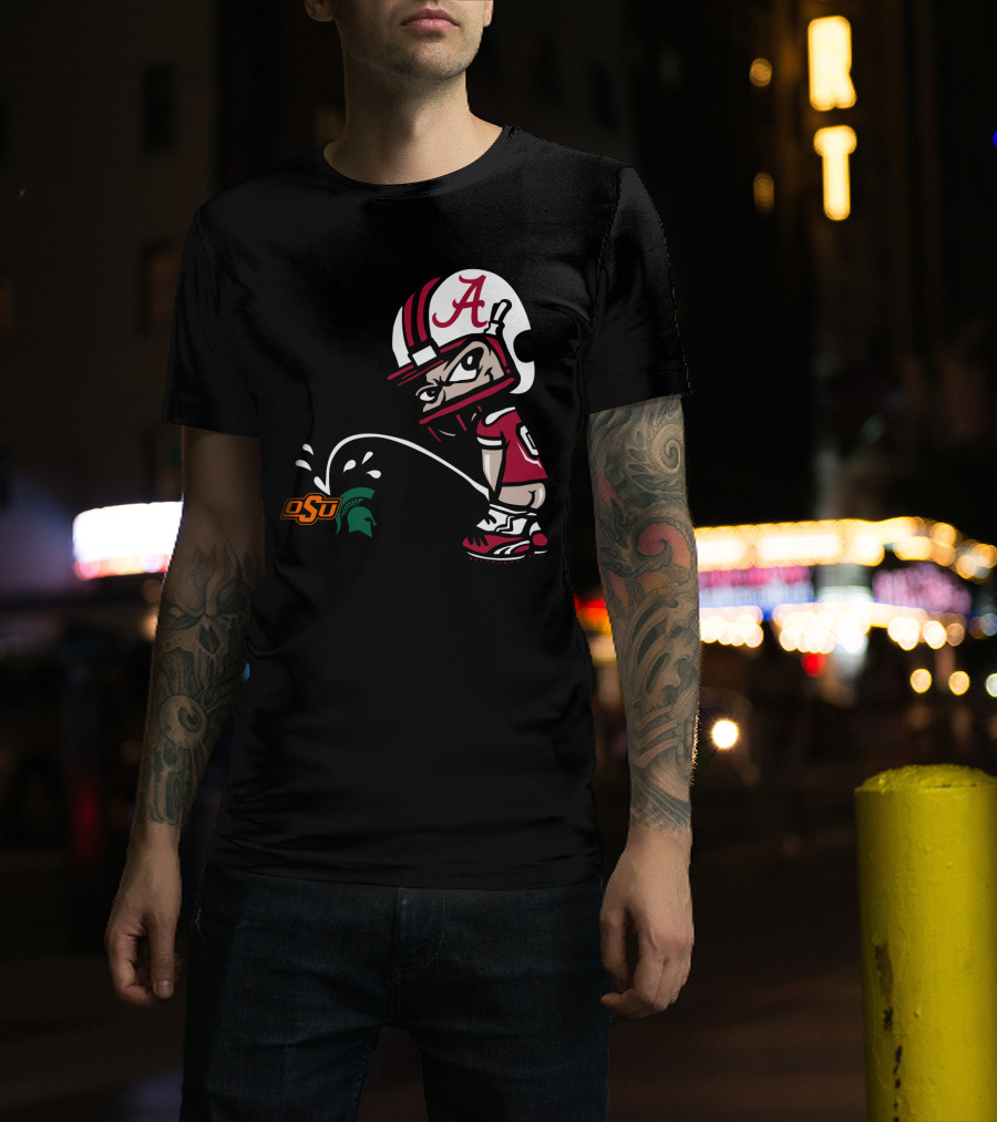 Alabama Crimson Tide Football Vs Osu Spartans Rivalry Satire T-Shirt