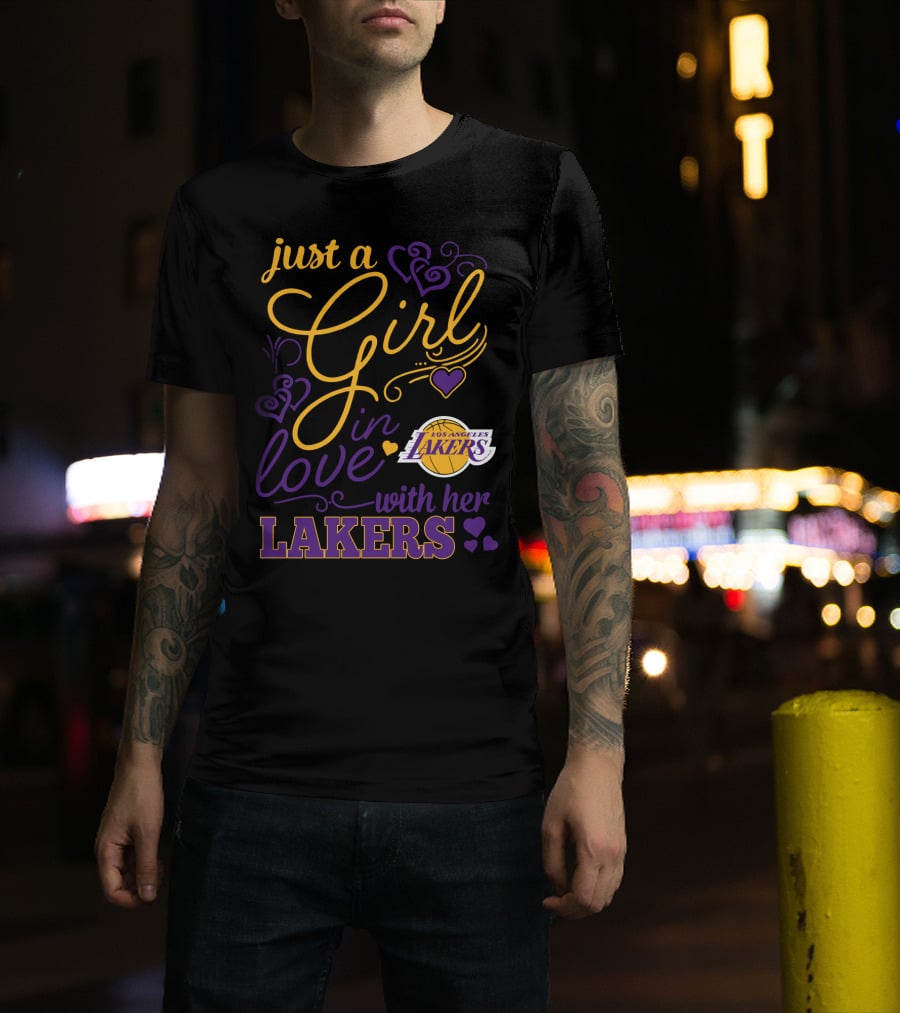 Just A Girl In Love With Her Los Angeles Lakers T-Shirt