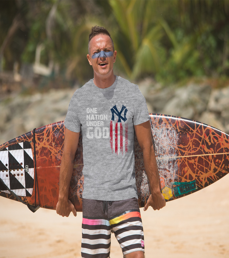 Ny Yankees One Nation Under God American Flag T-Shirt