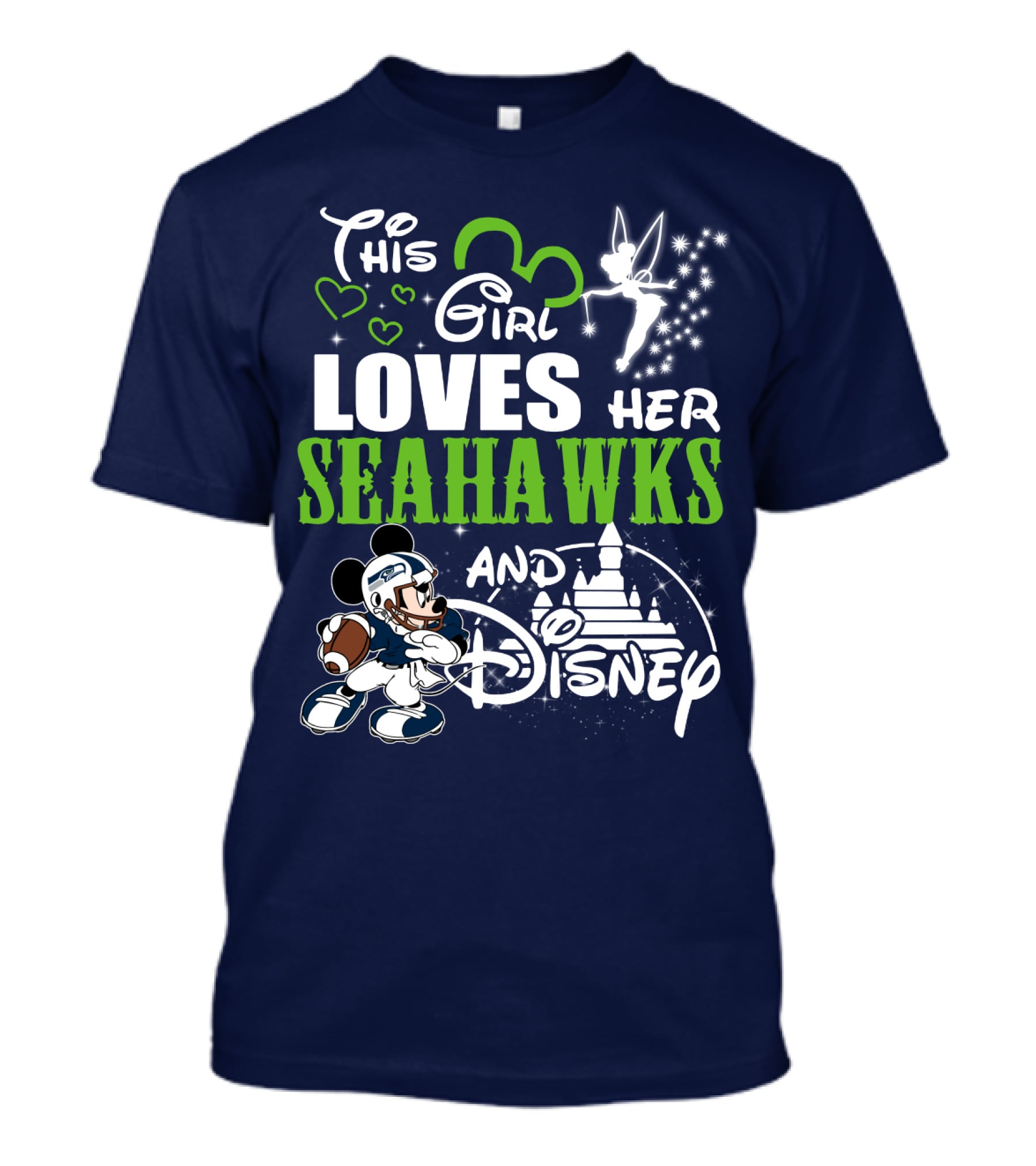 This Girl Loves Her Seahawks And Disney T-Shirt