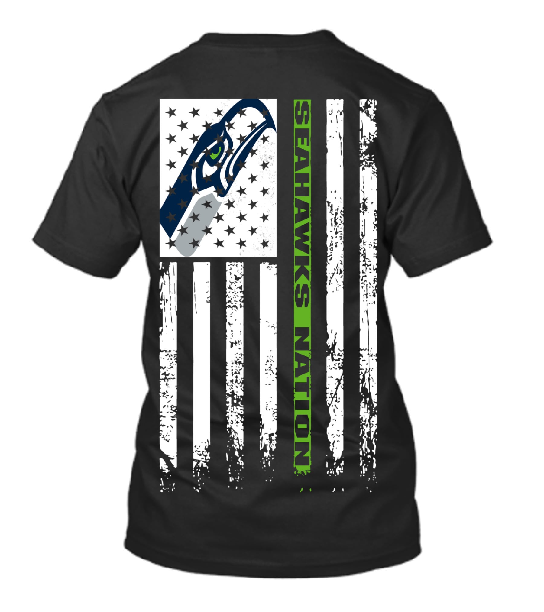 Seattle Seahawks Nation American Flag T-Shirt