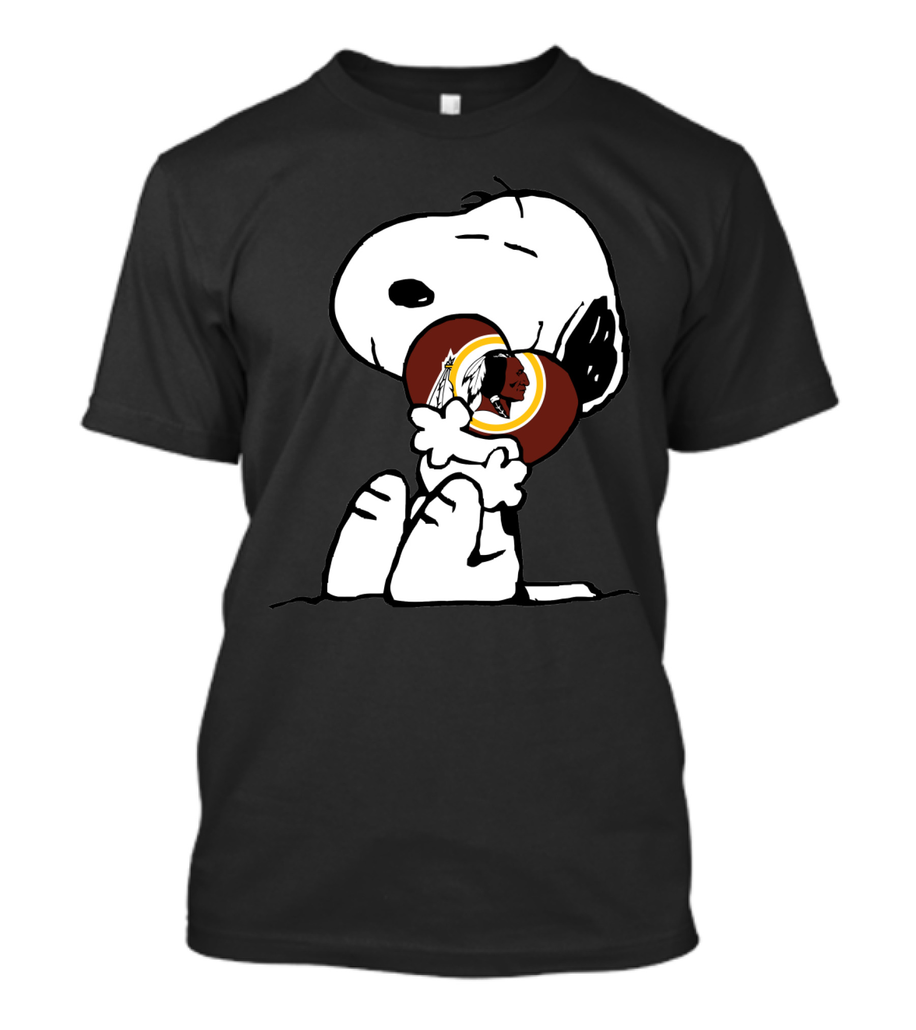 Snoopy Hugging Washington Redskins Football T-Shirt