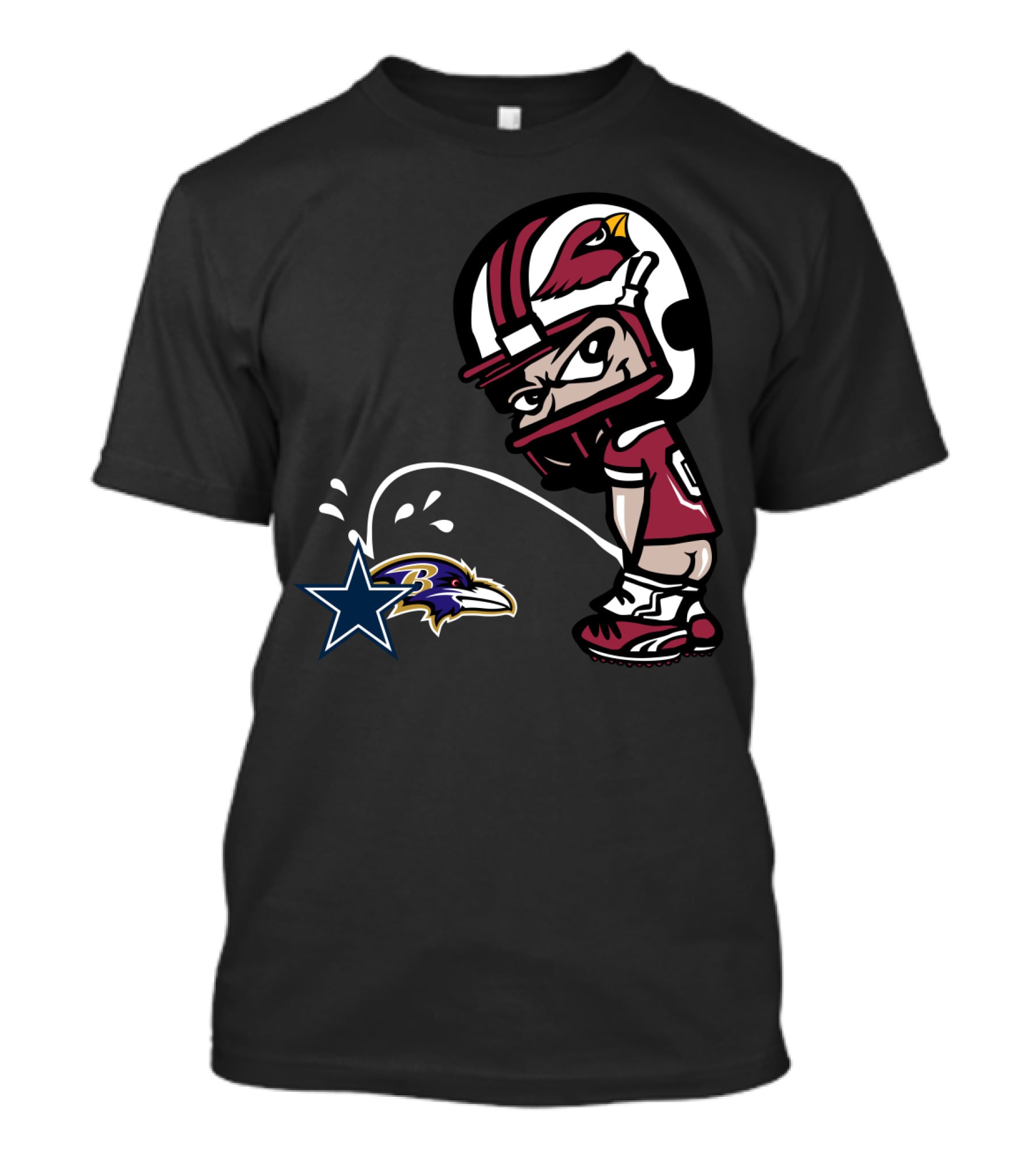 Cardinals Fans Satirical Rivalry With Cowboys And Ravens T-Shirt