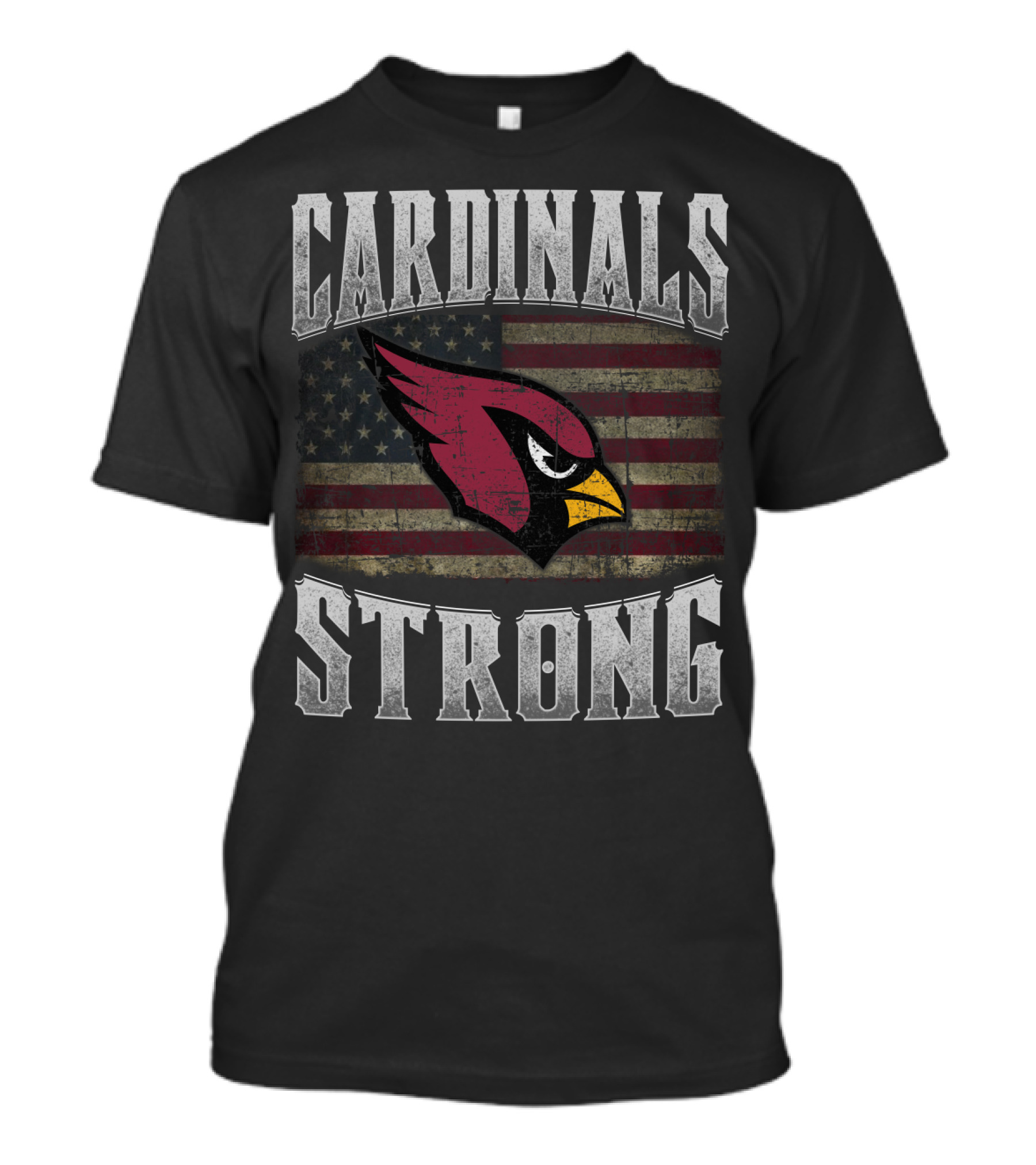 Cardinals Strong American Flag Fan Spirit T-Shirt