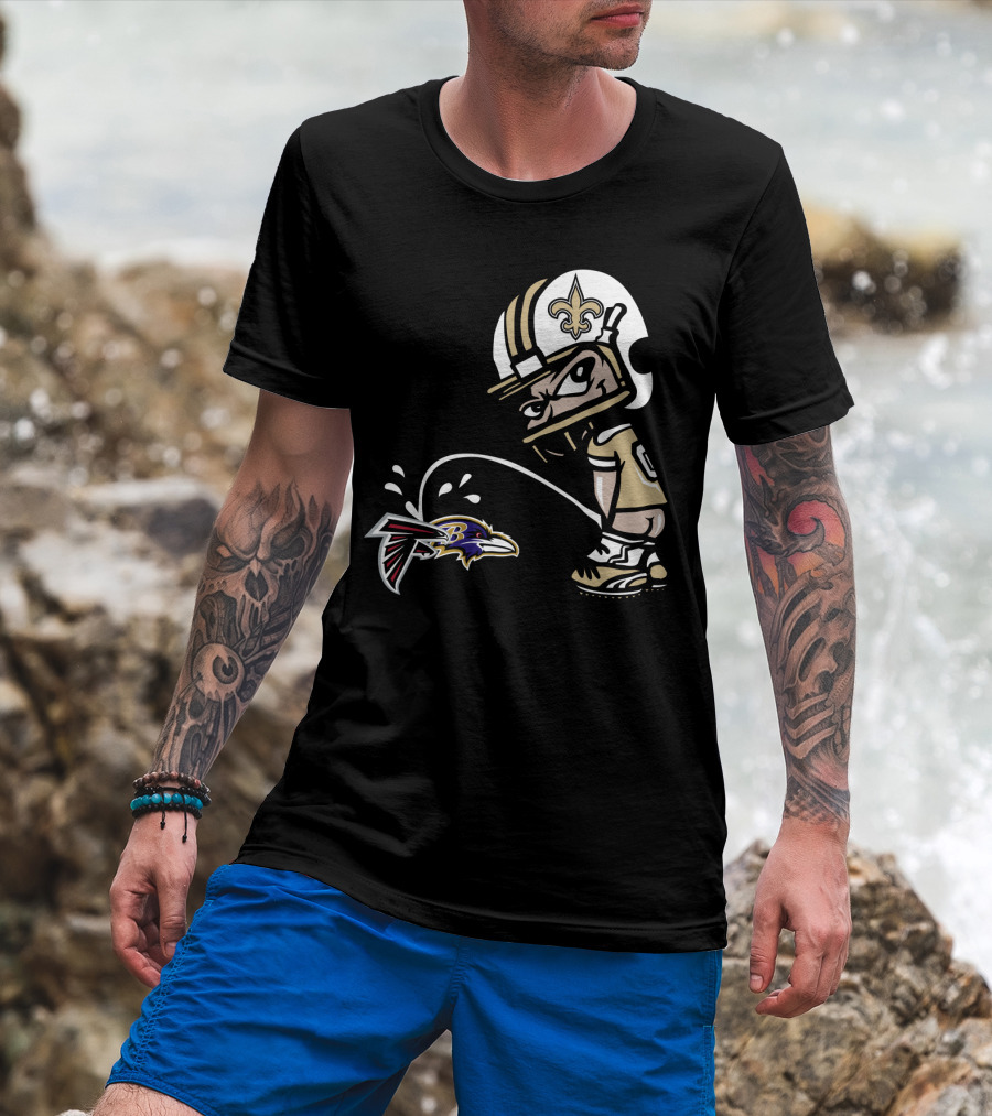 New Orleans Saints Vs Falcons And Ravens Rivalry Humor T-Shirt