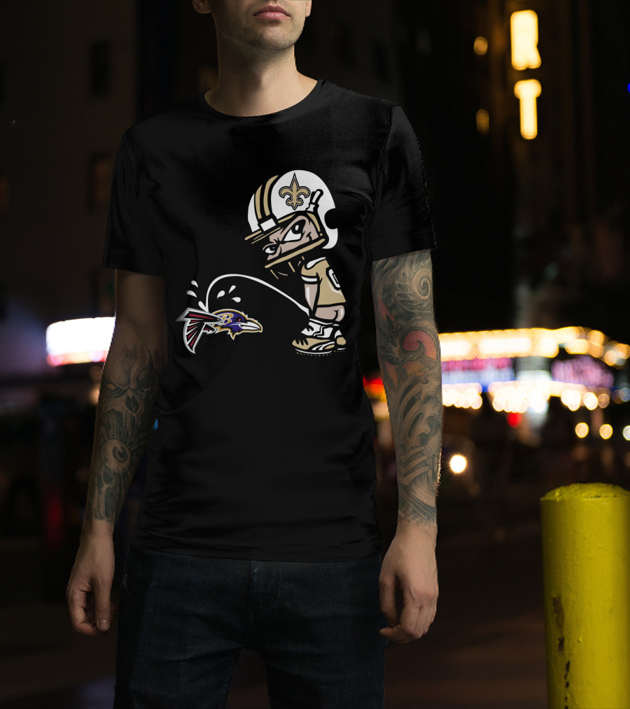 New Orleans Saints Vs Falcons And Ravens Rivalry Humor T-Shirt