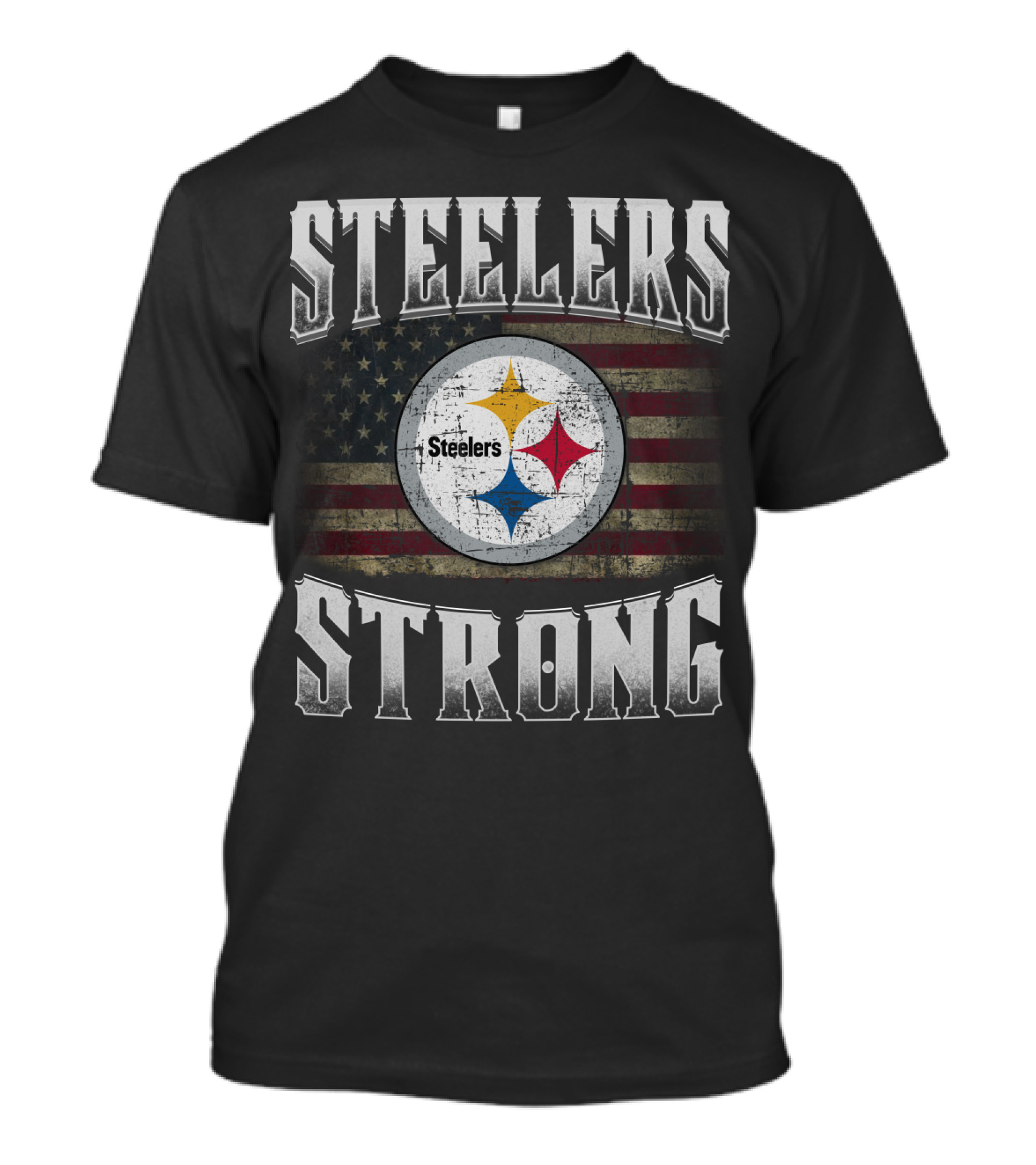 Steelers Strong Pittsburgh Steelers Usa Flag T-Shirt