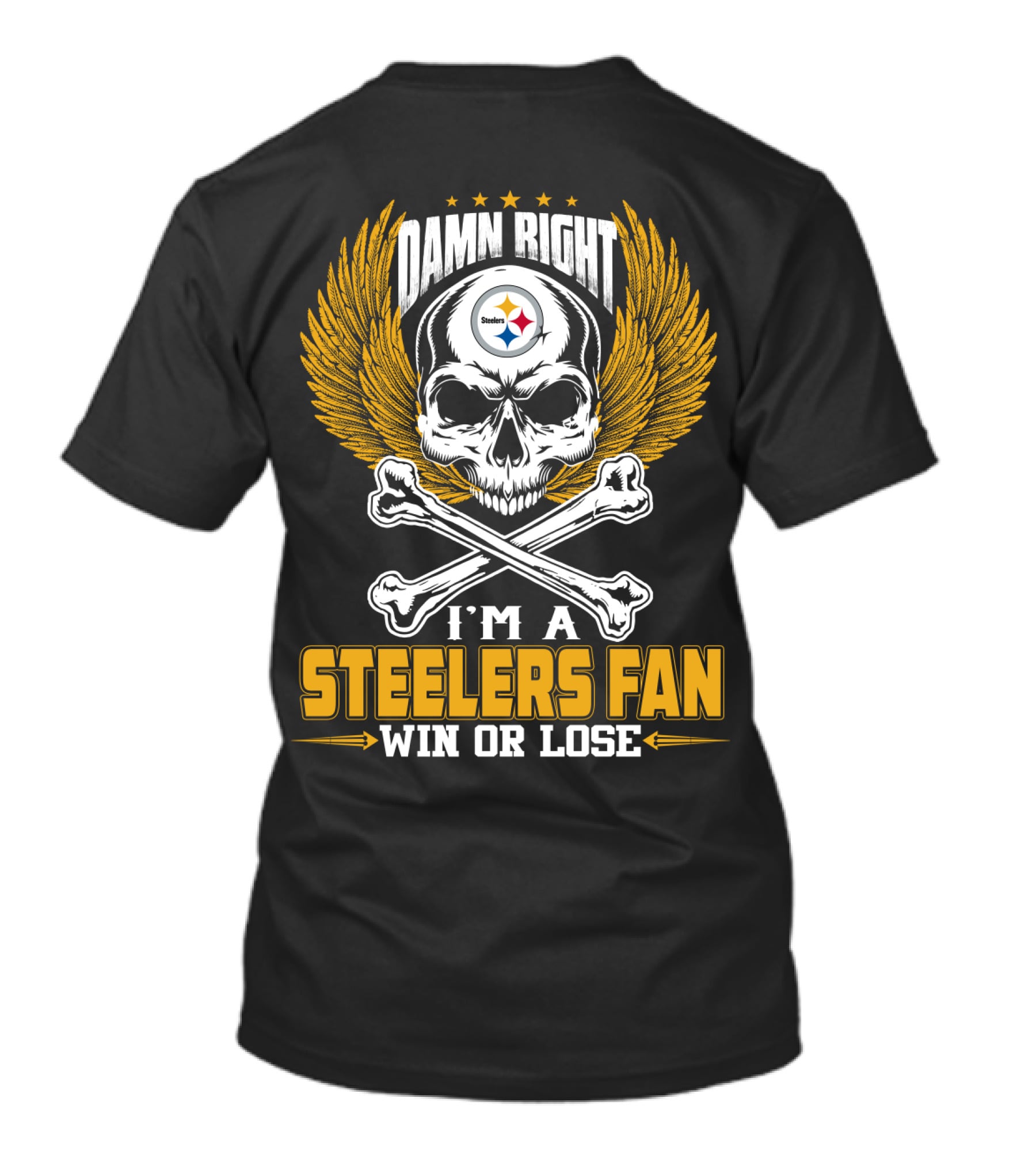 Damn Right Steelers Fan Win Or Lose Pittsburgh Steelers T-Shirt