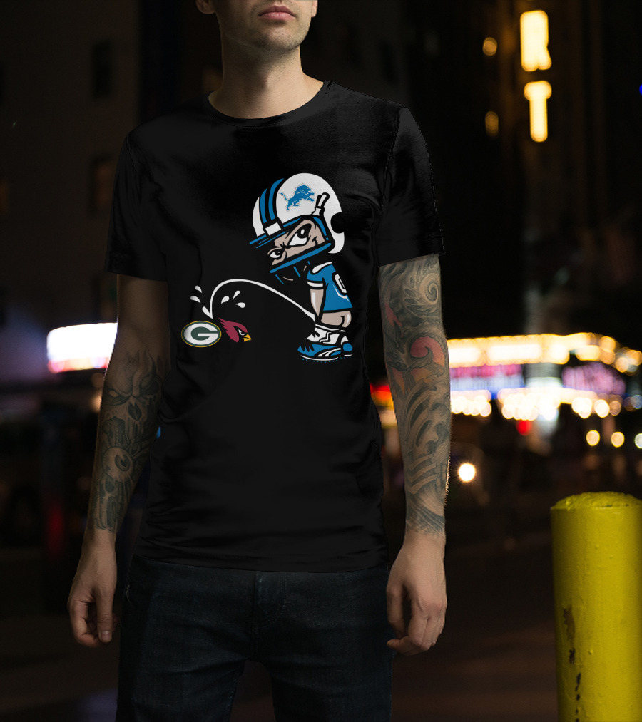 Detroit Lions Helmet Targeting Green Bay Packers Arizona Cardinals T-Shirt