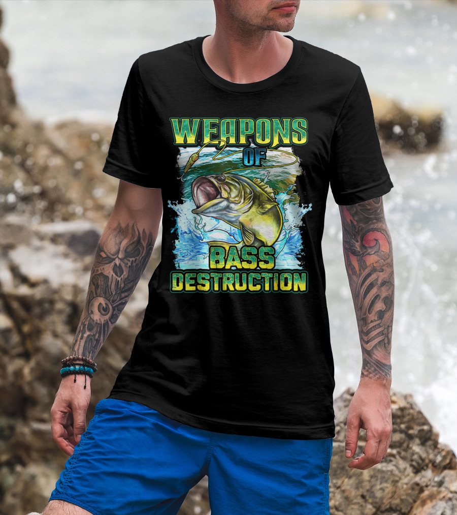 Weapons Of Bass Destruction Fisherman Bass Fishing T-Shirt