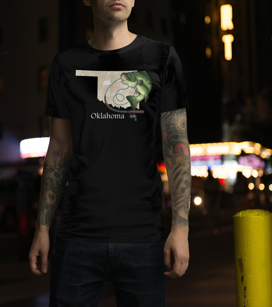 Oklahoma Fishing Fisherman Funny Fish Gear T-Shirt