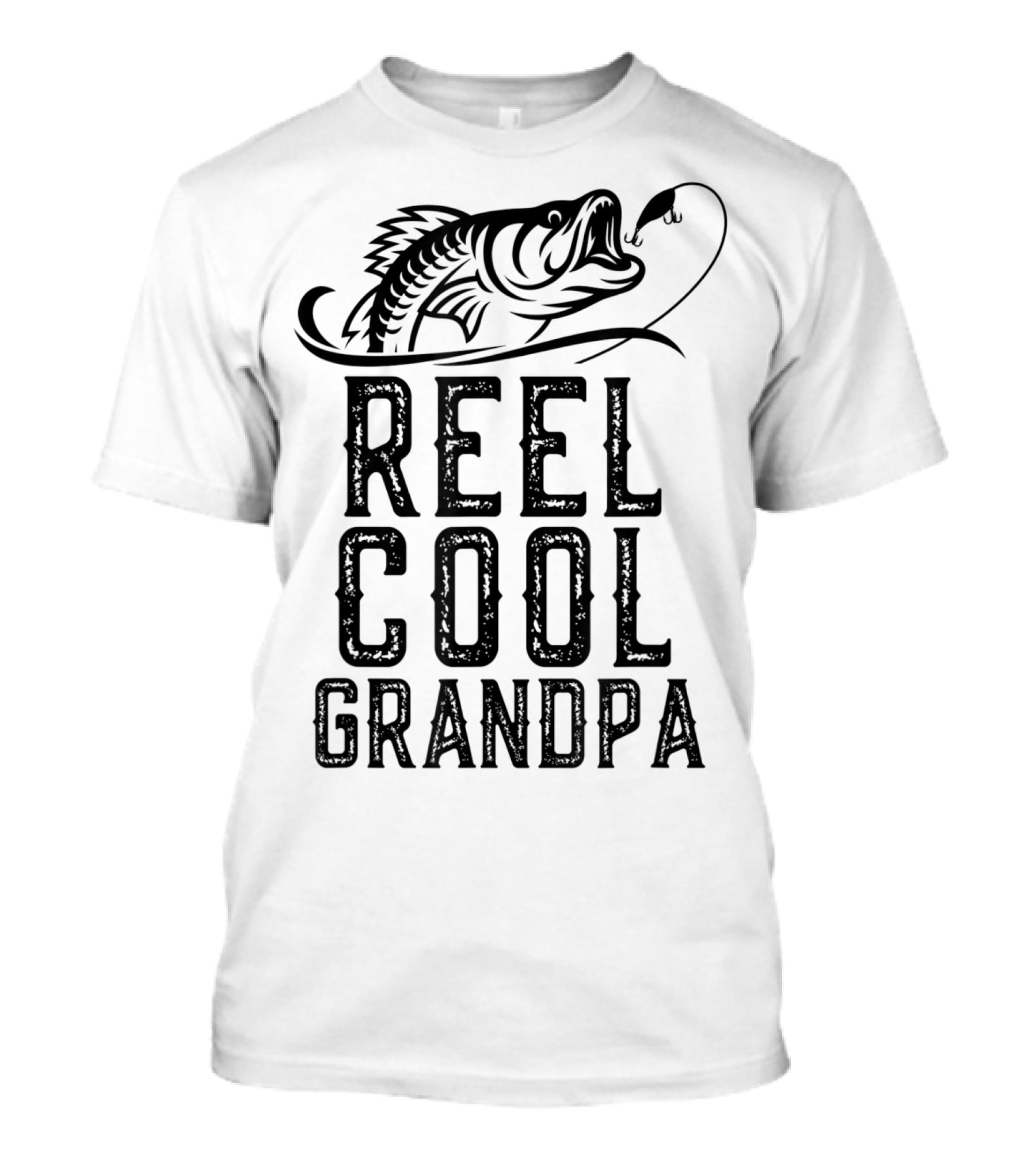 Reel Cool Grandpa Fishing Hook Bass T-Shirt