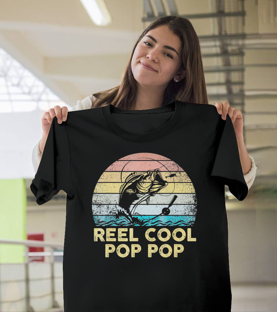 Reel Cool Pop Pop Retro Vintage Fishing Reel T-Shirt