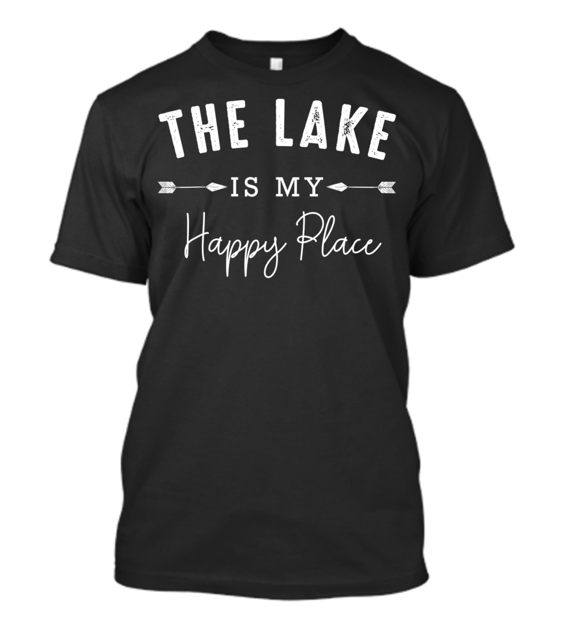 The Lake Is My Happy Place Camping Fishing Boating T-Shirt
