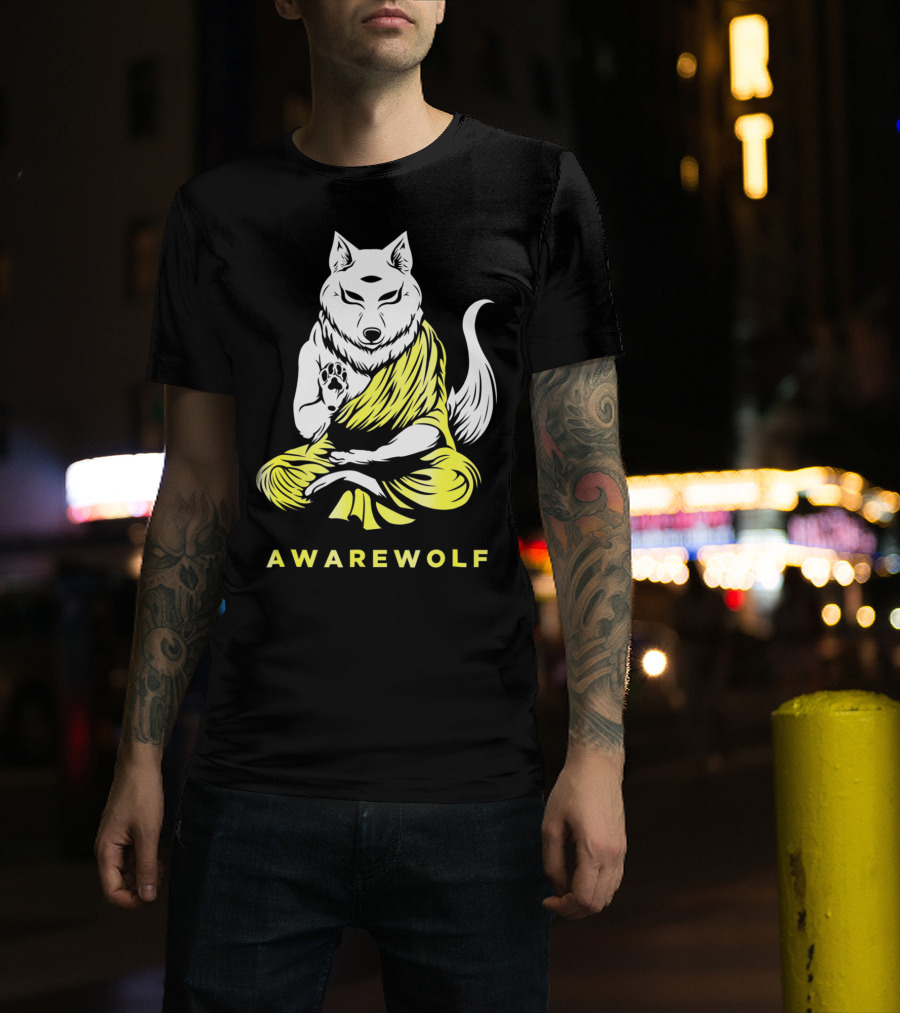 AWAREWOLF Best Yoga And Werewolf Lover T-Shirt
