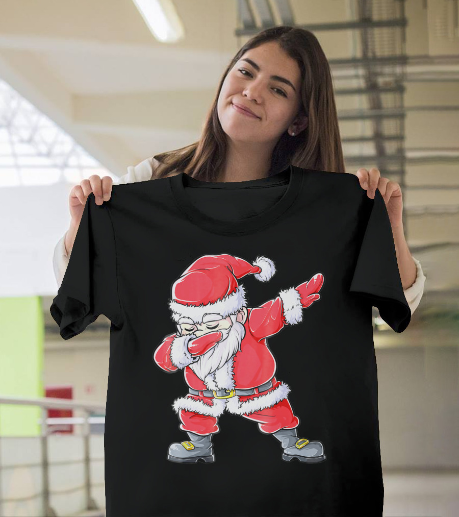 Christmas Santa Dabbing Kids Girls T-Shirt