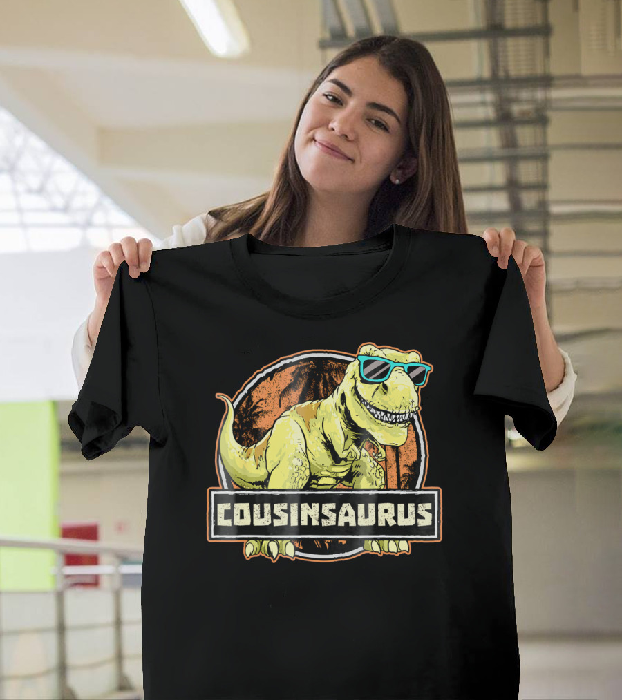 COUSINSAURUS REX Dinosaur with Sunglasses T-Shirt