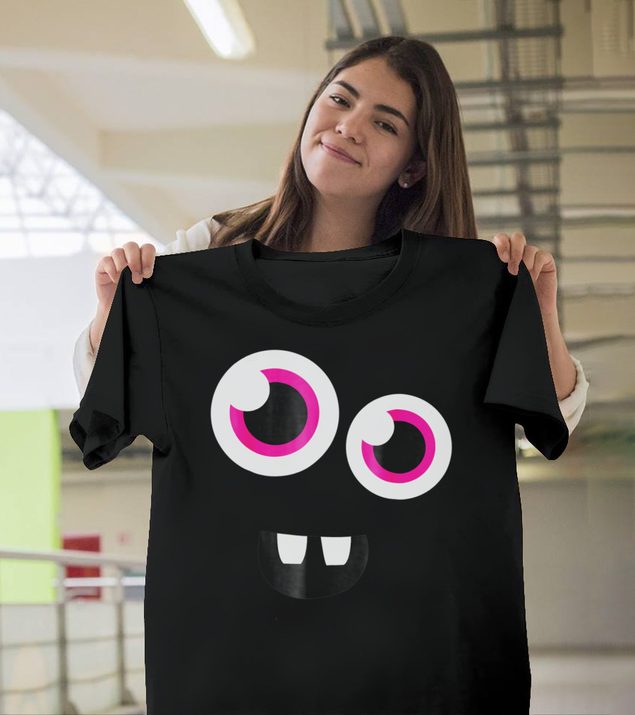 Cute Funny Halloween Monster Face Eyes Kids Man T-Shirt