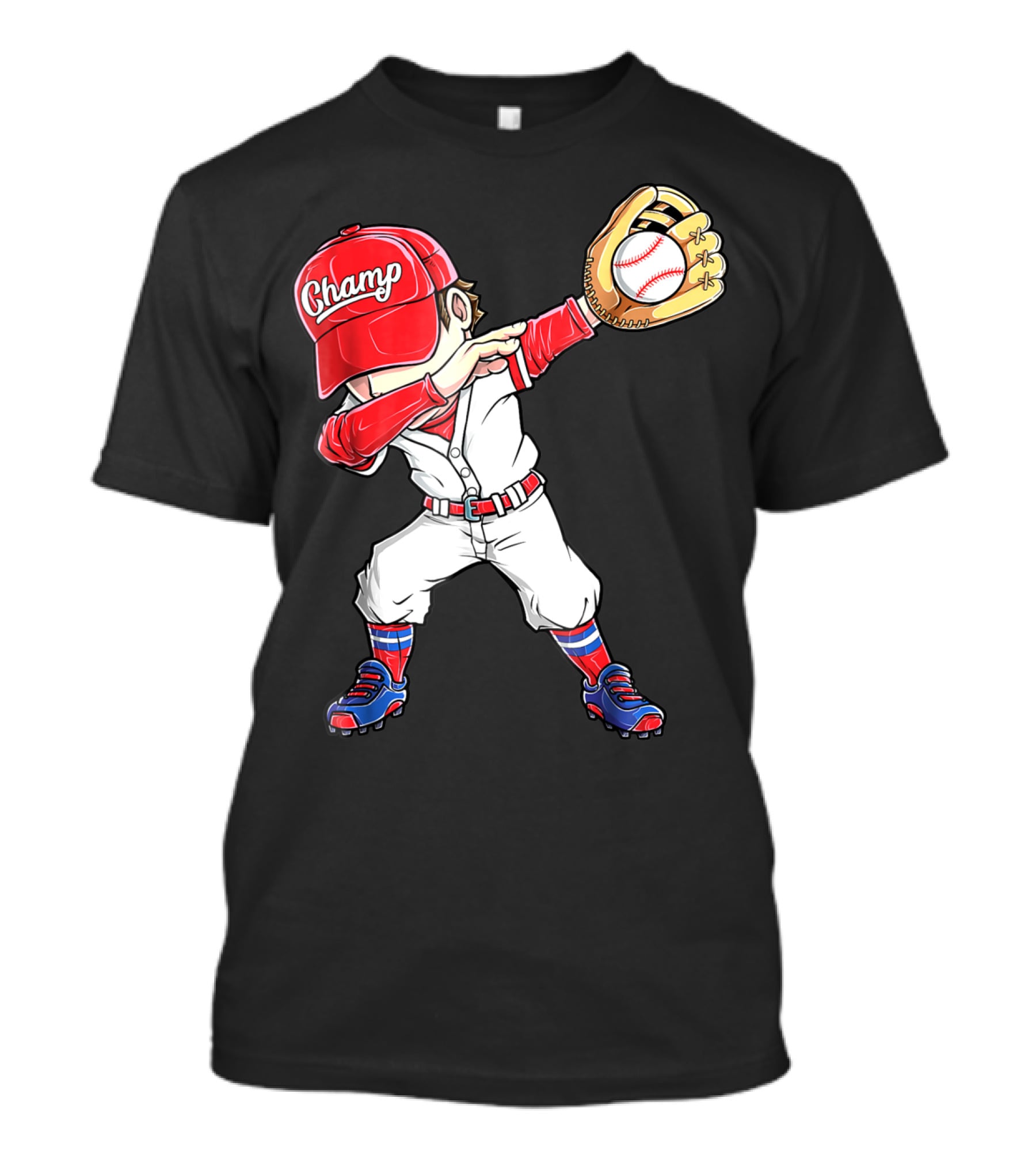 Dabbing Champ Baseball Catcher Pitcher T-Shirt