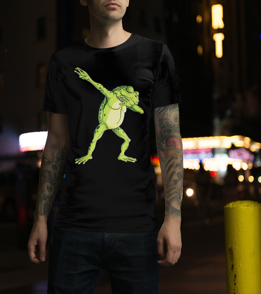 Kids Funny Dabbing Frog Animal Dab T-Shirt