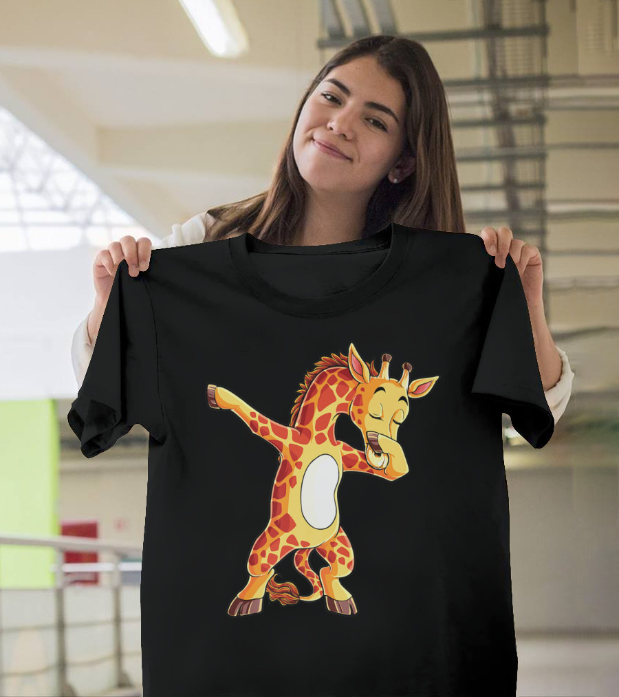 Funny Dabbing Giraffe Dance Pose Giraffes Dab T-Shirt
