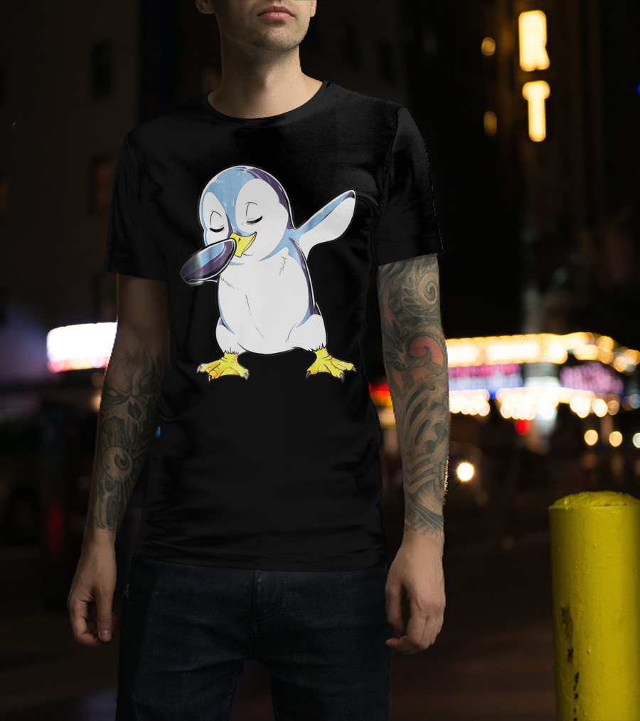 Dabbing Penguin Kids Boys Funny Dab Dance Bird Cute Fun T-Shirt