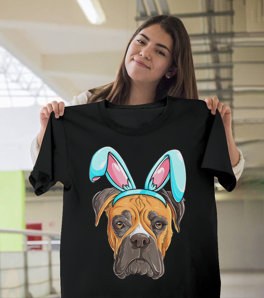Easter Bunny Dog Boxer T-Shirt