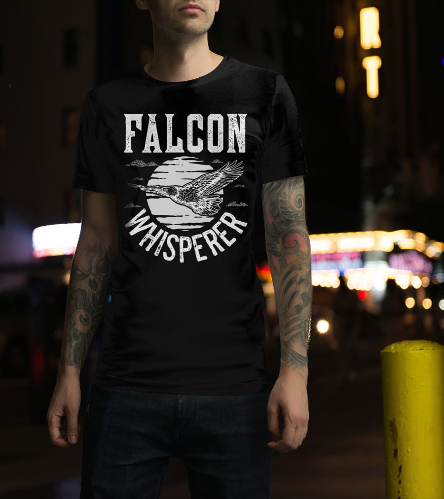 Falcon Whisperer Vintage Falconry Hunter Bird Flying T-Shirt