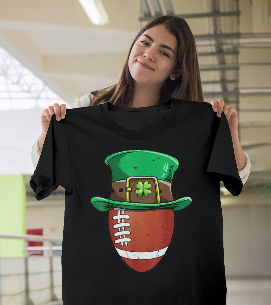 Football Leprechaun Hat St Patricks Day Boys T-Shirt
