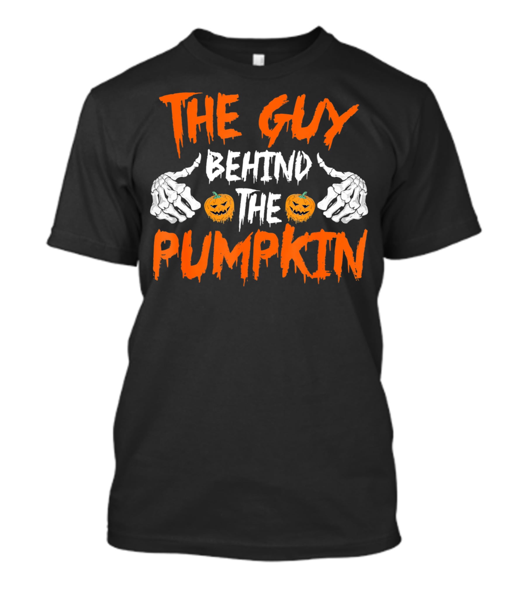 The Guy Behind The Pumpkin Funny Halloween Party Pregnancy Man T-Shirt
