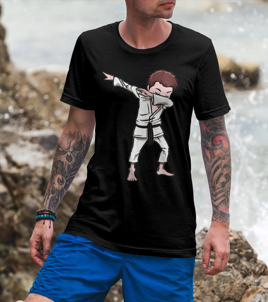 Karate Taekwondo Dabbing Boy Funny Dab Martial Arts Kid T-Shirt
