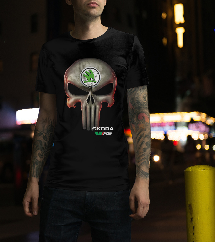Škoda VRS Skull Punisher Emblem T-Shirt