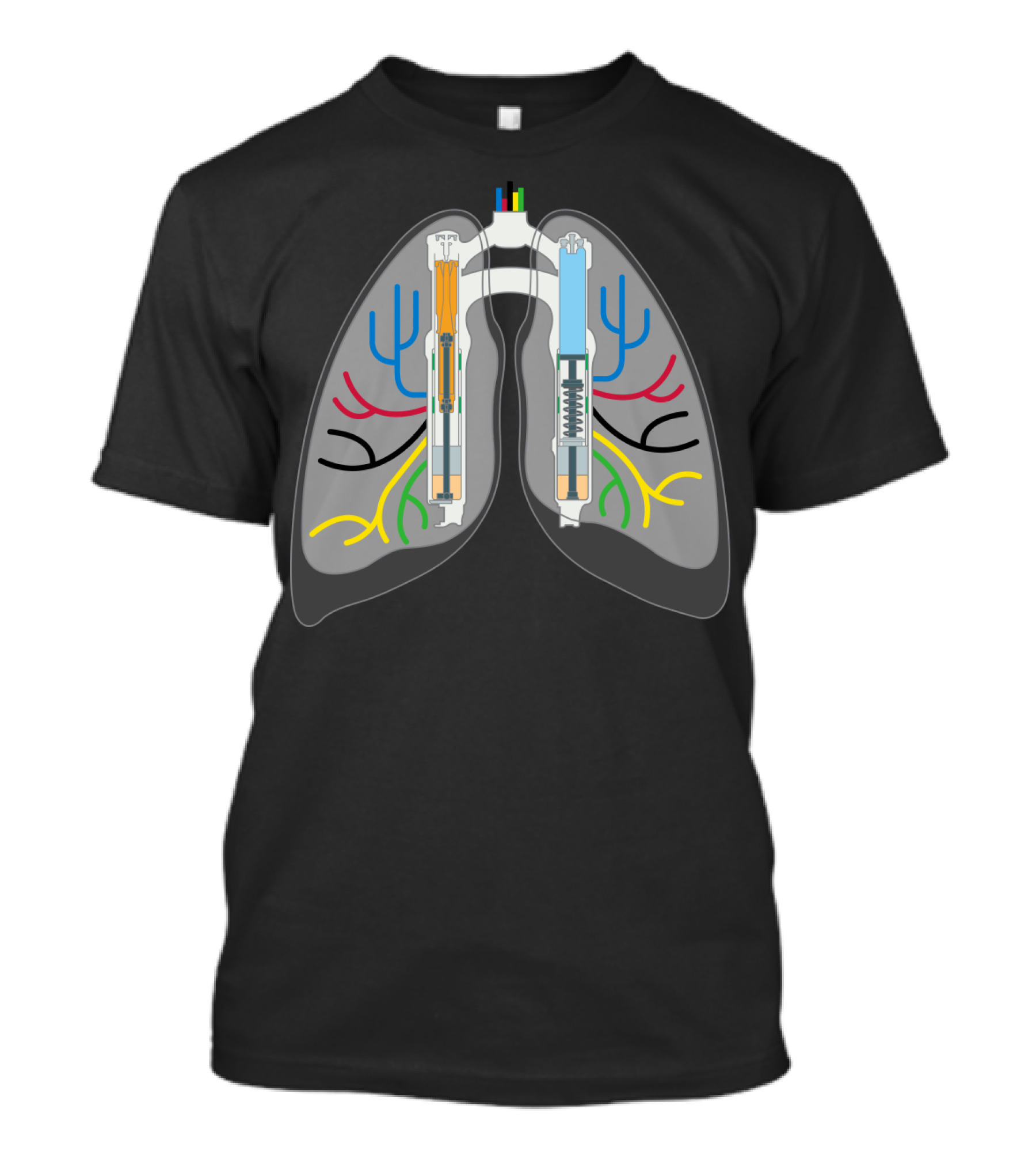 Air Chamber Lungs Schematic T-Shirt