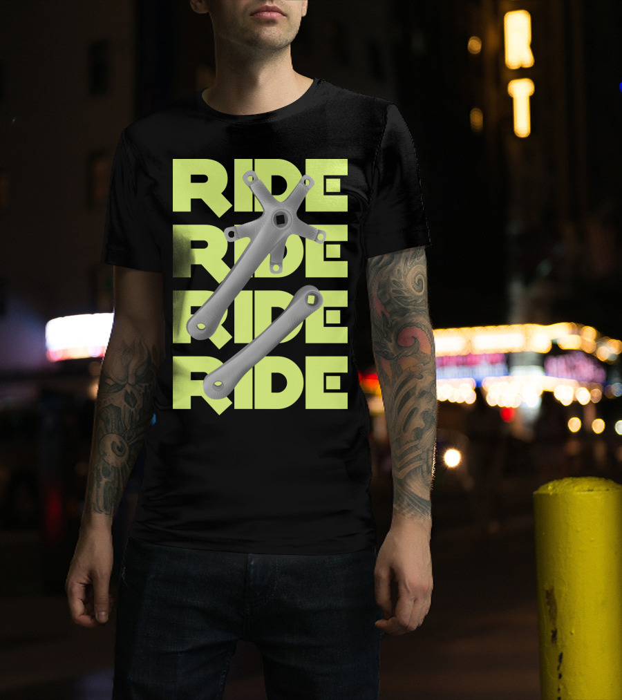 RIDE RIDE RIDE Bike Crankset T-Shirt