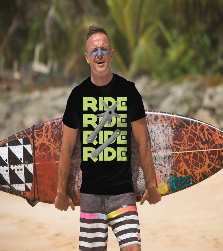 RIDE RIDE RIDE Bike Crankset T-Shirt