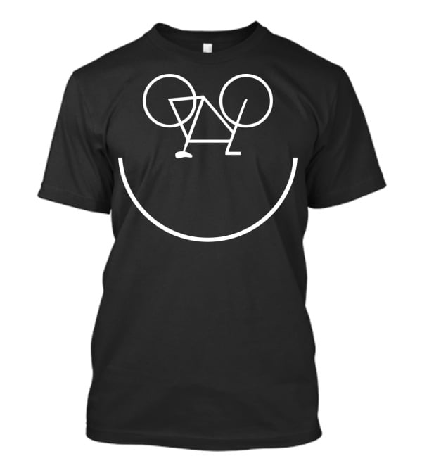 Bike Smiley Face Outline T-Shirt