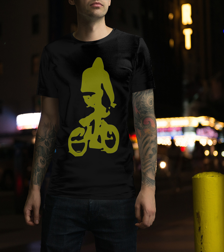 BMX Rider Silhouette In T-Shirt
