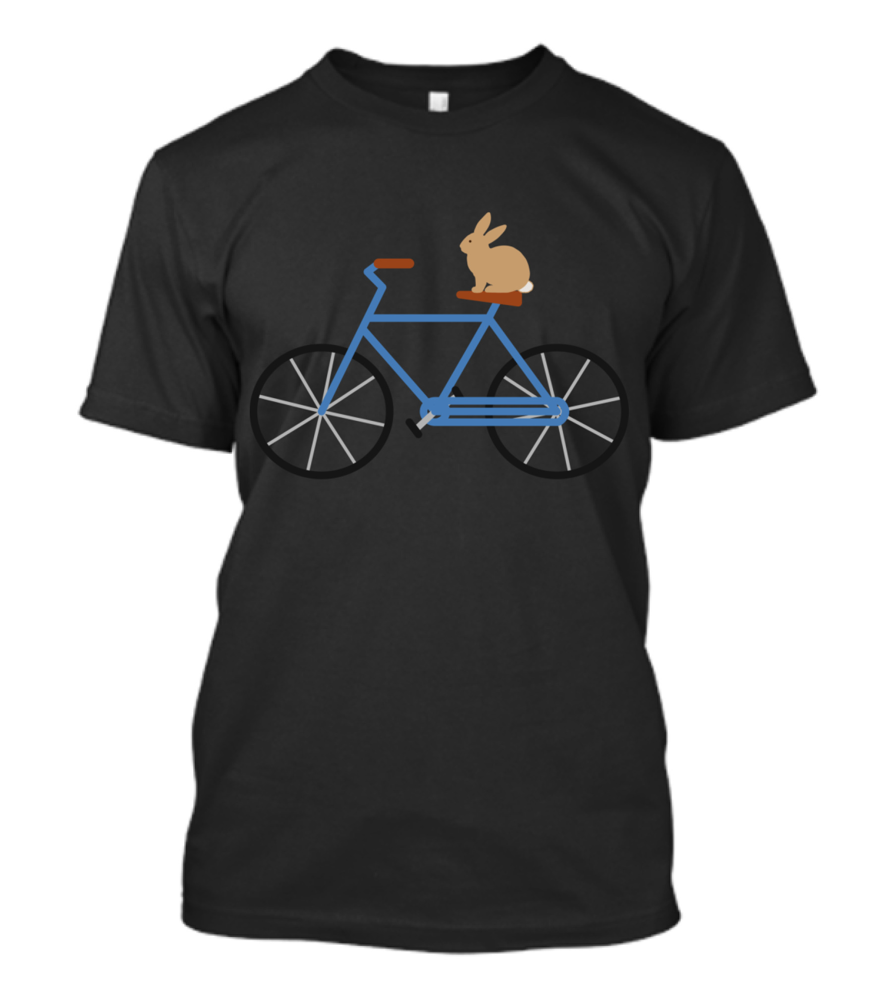Bunny On Blue Bicycle T-Shirt