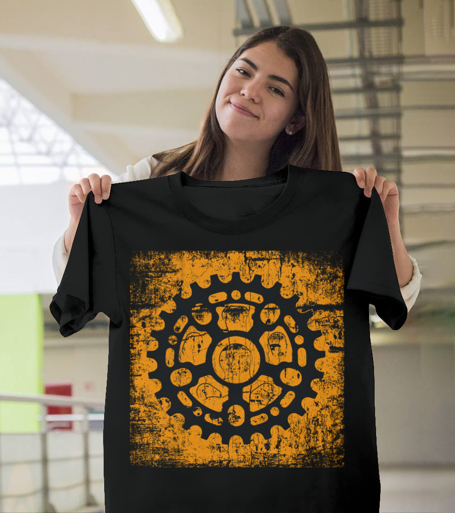 Grunge Gear Distressed Orange Sprocket T-Shirt