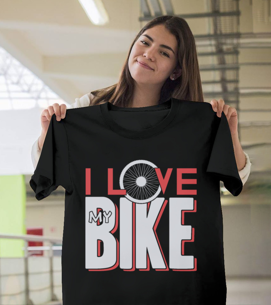 I Love My Bike Bicycle Wheel T-Shirt