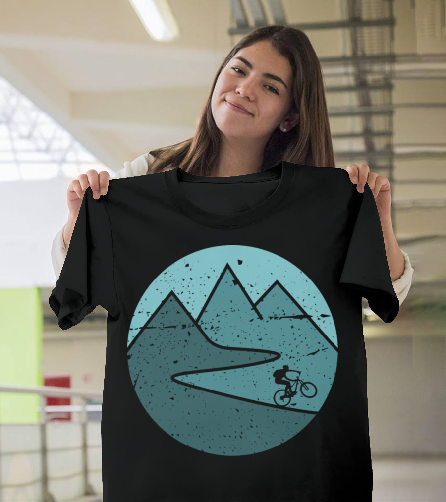 Mountain Bike Biker Cycling Adventure In Scenic Outdoor Mountains T-Shirt