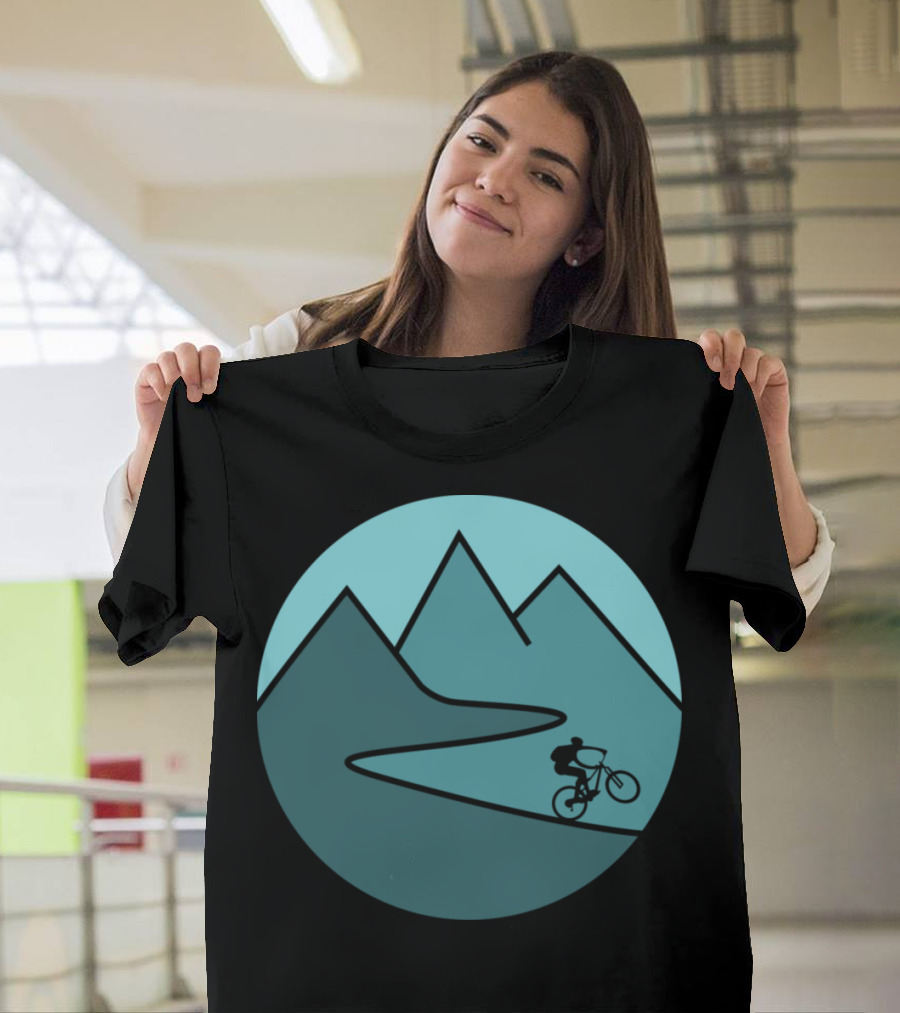 Mountain Bike Adventure Through Majestic Mountains T-Shirt