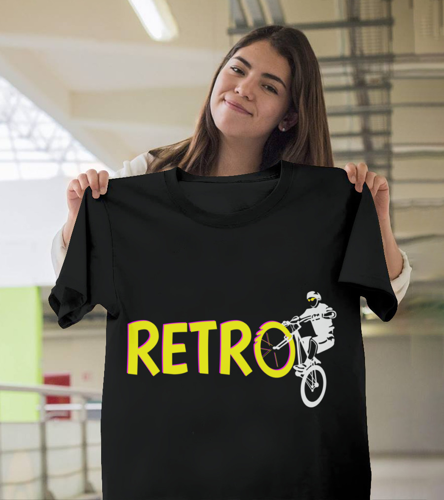 RETRO Bicycle Wheelie Rider T-Shirt