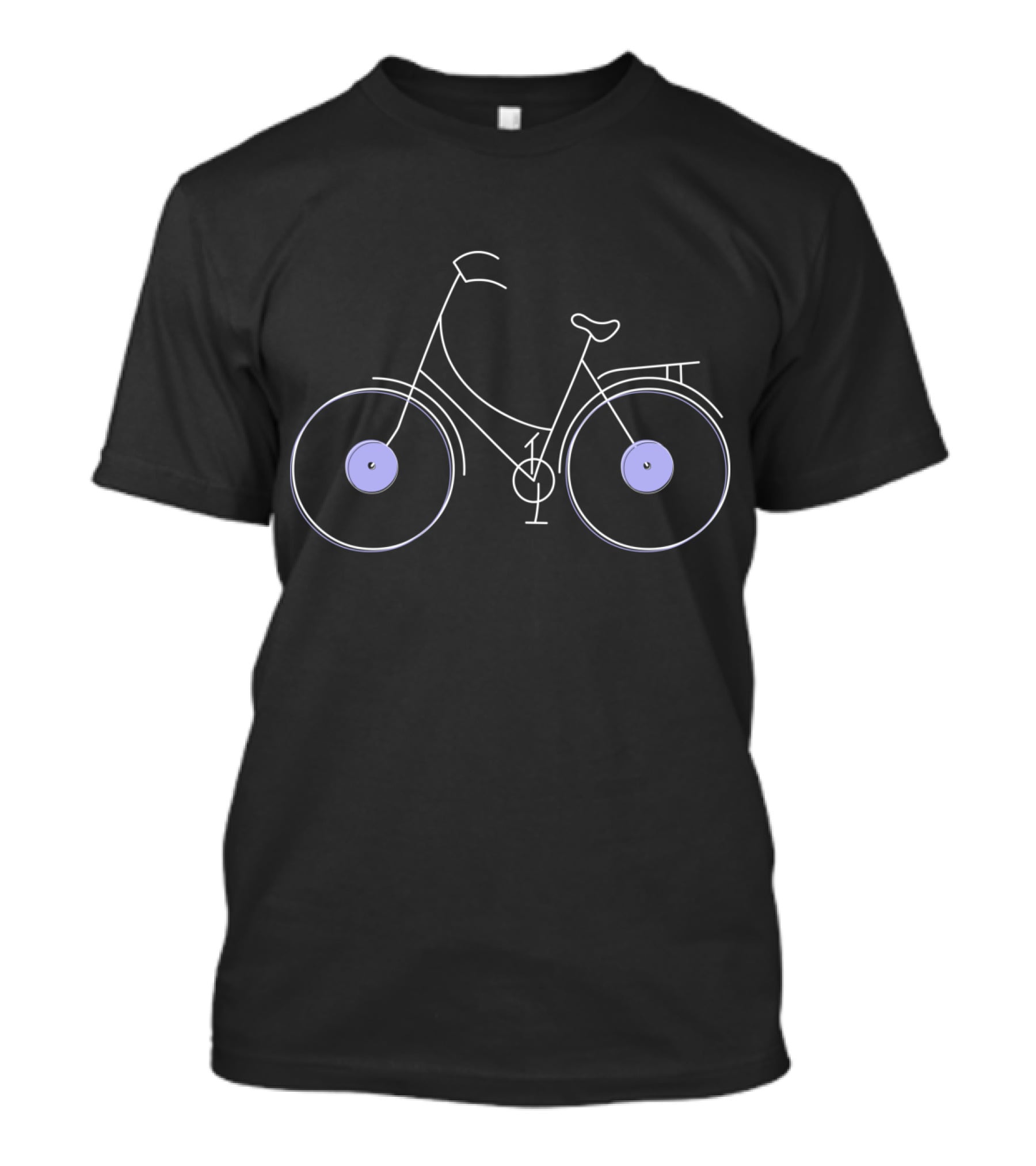 Vinyl Wheel Bicycle Line T-Shirt