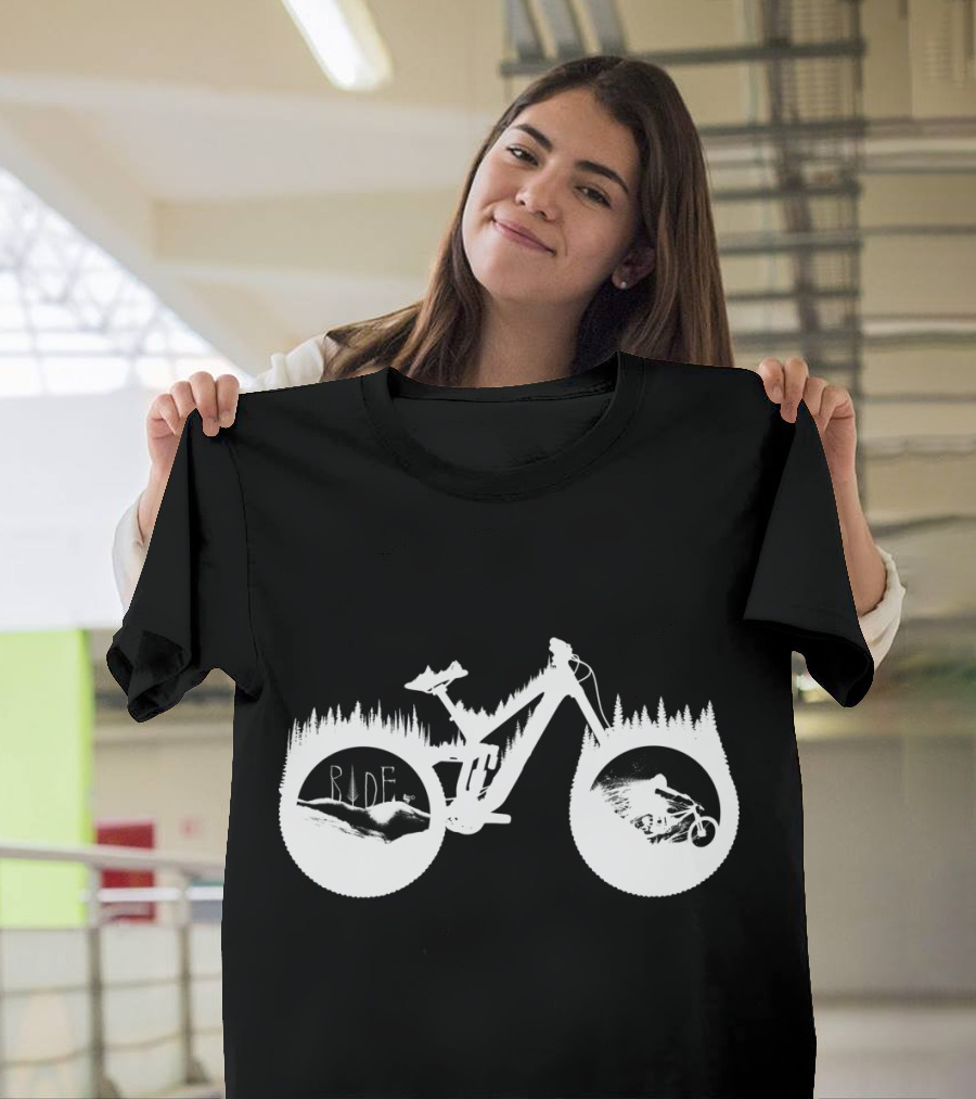 Ride White Trek Bicycle Adventure T-Shirt