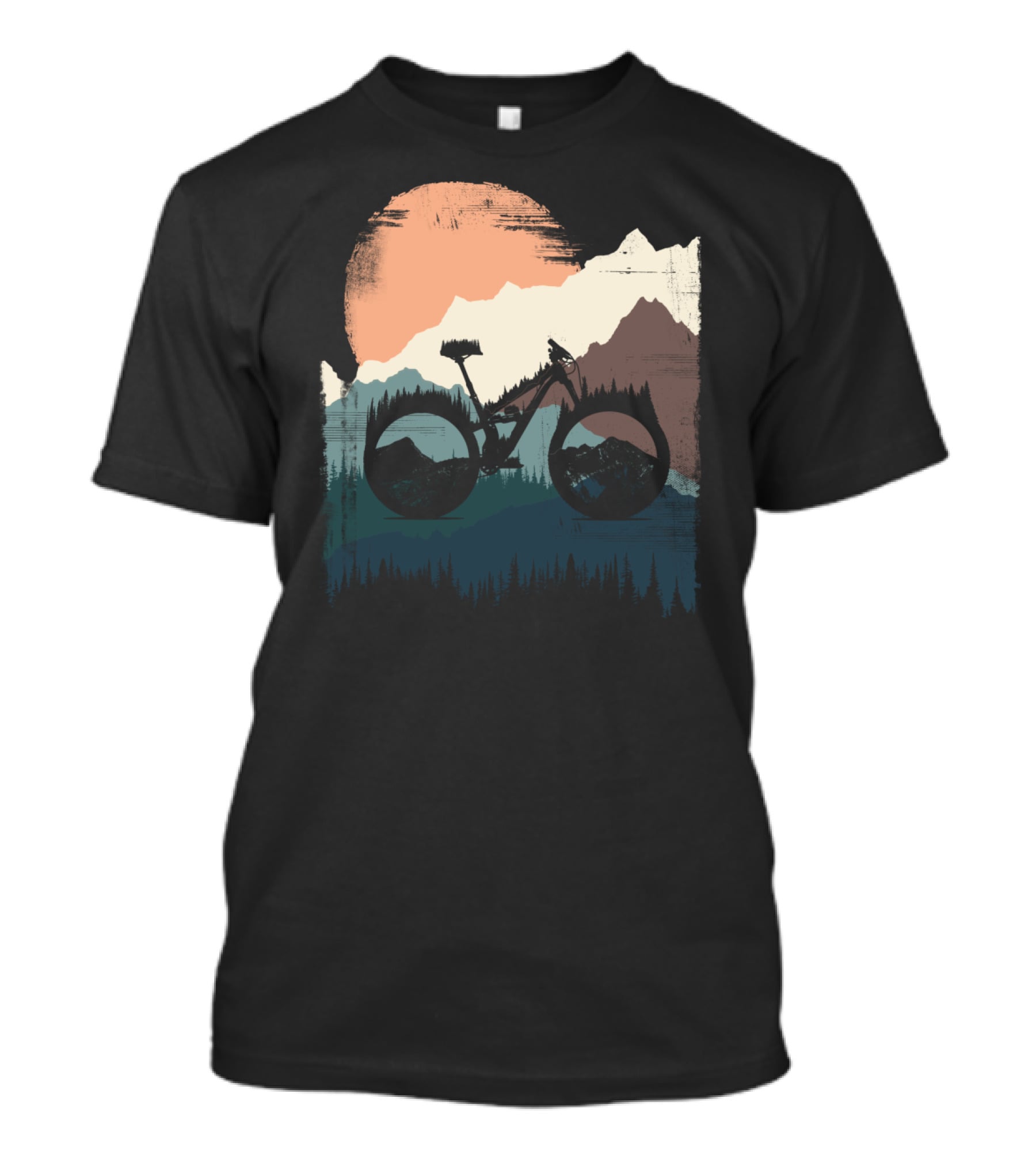 Yeti Enduro Bike Adventure Sunset Mountain T-Shirt
