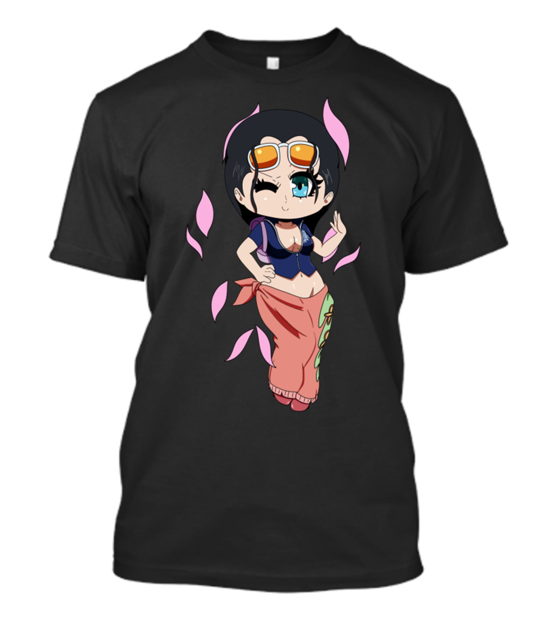 Demon Child Chibi Cute Character With Sunglasses And Pink Accents T-Shirt