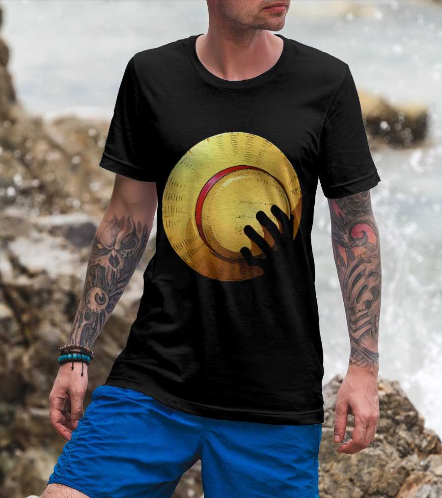 KEEP THE HAT Straw Hat Hand T-Shirt