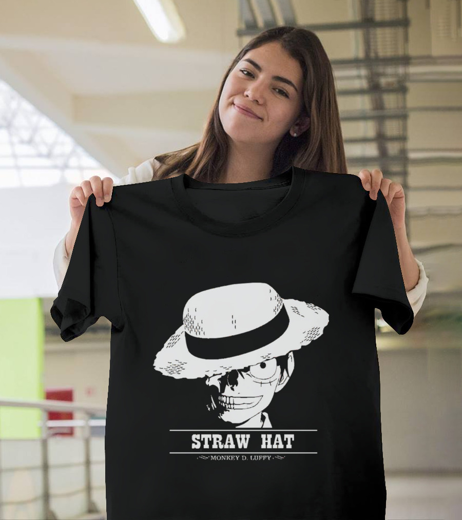Monkey D Luffy Straw Hat One Piece Skeleton T-Shirt